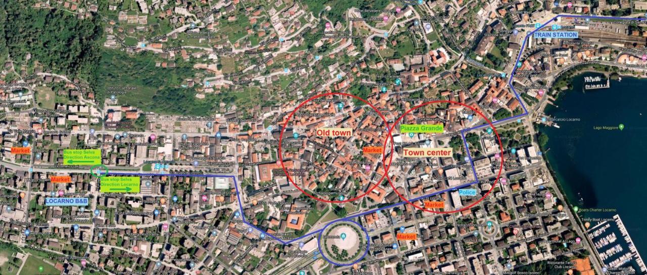 Locarno, Casa Pioda - Nahe Zentrum, Mit Balkon Und Parkplatz Екстериор снимка